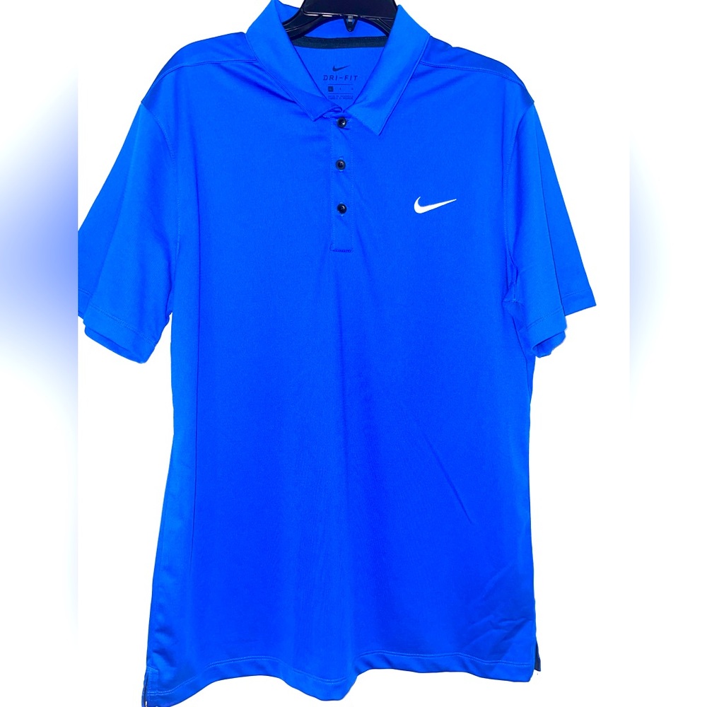 Nike Dri Fit Blue Polo Golf Shirt Byron Shirt Men’s Size L
